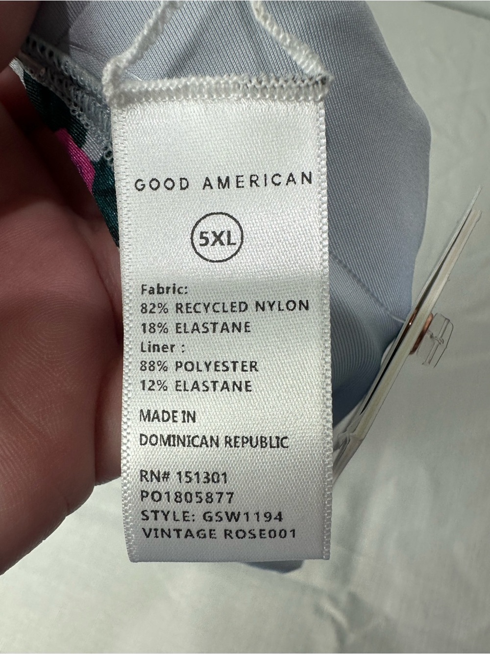 NWT Good American Vintage Rose One Piece Cutout 5XL - Picture 5 of 14